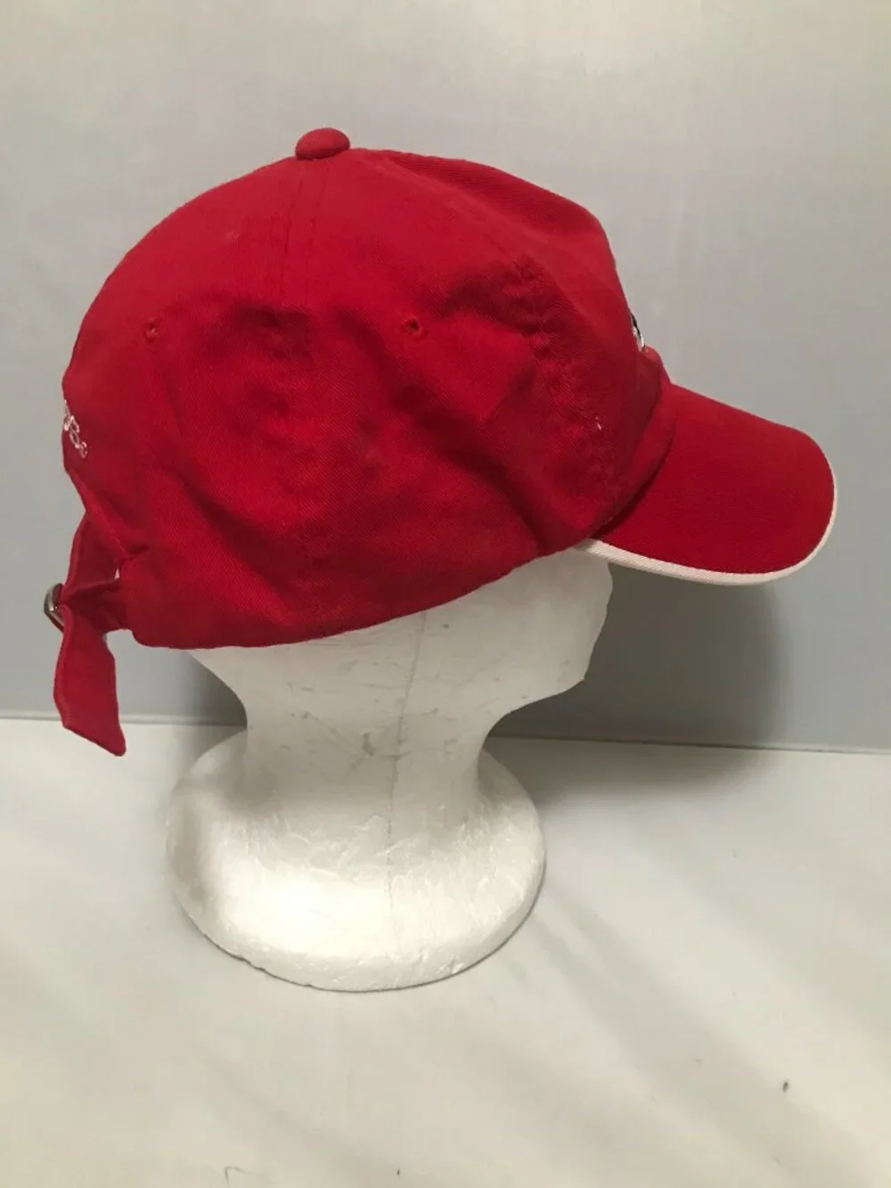 University of New Mexico Lobos Hat UNM Baseball Cap Red & White Adj. Buckle